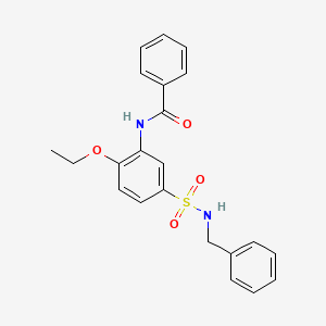 molecular formula C22H22N2O4S B7710723 N-[5-(benzylsulfamoyl)-2-ethoxyphenyl]benzamide 