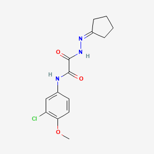 molecular formula C14H16ClN3O3 B7710760 N-(3-chloro-4-methoxyphenyl)-N'-(cyclopentylideneamino)oxamide 