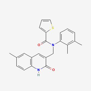 molecular formula C24H22N2O2S B7710808 N-(2,3-dimethylphenyl)-N-((2-hydroxy-6-methylquinolin-3-yl)methyl)thiophene-2-carboxamide 