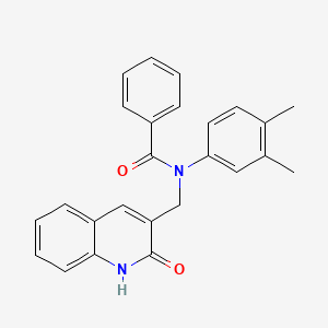 molecular formula C25H22N2O2 B7710819 N-(3,4-dimethylphenyl)-N-((2-hydroxyquinolin-3-yl)methyl)benzamide 