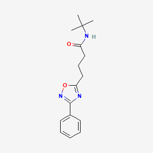 molecular formula C16H21N3O2 B7710936 N-tert-butyl-4-(3-phenyl-1,2,4-oxadiazol-5-yl)butanamide 