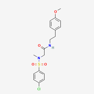 molecular formula C18H21ClN2O4S B7710945 N-[2-(4-methoxyphenyl)ethyl]-2-(N-methyl-4-chlorobenzenesulfonamido)acetamide 