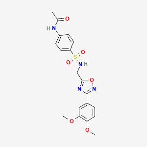 molecular formula C19H20N4O6S B7710969 N-[4-({[3-(3,4-dimethoxyphenyl)-1,2,4-oxadiazol-5-yl]methyl}sulfamoyl)phenyl]acetamide 