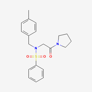 molecular formula C20H24N2O3S B7711227 N-(4-methylbenzyl)-N-[2-oxo-2-(pyrrolidin-1-yl)ethyl]benzenesulfonamide CAS No. 444110-65-0