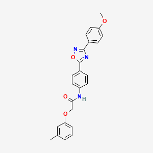 molecular formula C24H21N3O4 B7711328 N-{4-[3-(4-methoxyphenyl)-1,2,4-oxadiazol-5-yl]phenyl}-2-(3-methylphenoxy)acetamide 