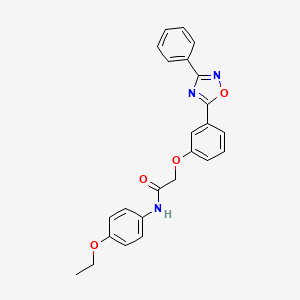 molecular formula C24H21N3O4 B7711338 N-(4-ethoxyphenyl)-2-[3-(3-phenyl-1,2,4-oxadiazol-5-yl)phenoxy]acetamide 