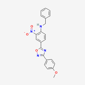 molecular formula C22H18N4O4 B7711431 N-benzyl-4-[3-(4-methoxyphenyl)-1,2,4-oxadiazol-5-yl]-2-nitroaniline 