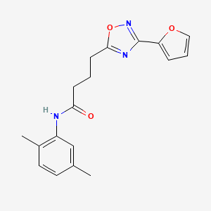 molecular formula C18H19N3O3 B7711473 N-(2,5-dimethylphenyl)-4-[3-(furan-2-yl)-1,2,4-oxadiazol-5-yl]butanamide 