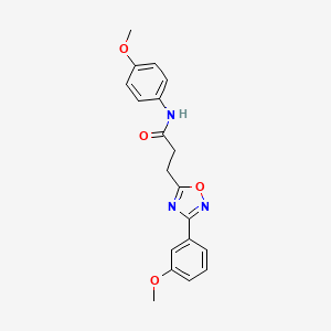 molecular formula C19H19N3O4 B7711565 N-(4-methoxyphenyl)-3-[3-(3-methoxyphenyl)-1,2,4-oxadiazol-5-yl]propanamide 
