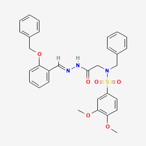 molecular formula C31H31N3O6S B7711756 N-benzyl-N-(2-{(2E)-2-[2-(benzyloxy)benzylidene]hydrazinyl}-2-oxoethyl)-3,4-dimethoxybenzenesulfonamide (non-preferred name) 