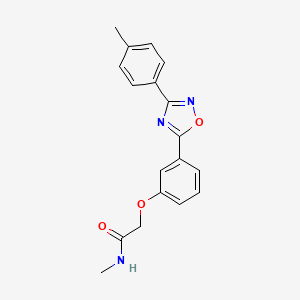 molecular formula C18H17N3O3 B7711771 N-methyl-2-{3-[3-(4-methylphenyl)-1,2,4-oxadiazol-5-yl]phenoxy}acetamide 