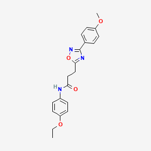 molecular formula C20H21N3O4 B7711793 N-(4-ethoxyphenyl)-3-[3-(4-methoxyphenyl)-1,2,4-oxadiazol-5-yl]propanamide 