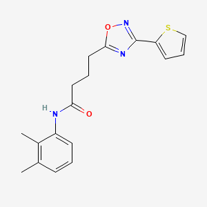 molecular formula C18H19N3O2S B7711803 N-(2,3-Dimethylphenyl)-4-[3-(thiophen-2-YL)-1,2,4-oxadiazol-5-YL]butanamide 