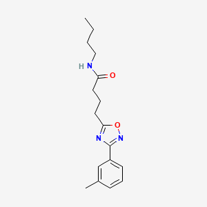 molecular formula C17H23N3O2 B7711863 N-butyl-4-[3-(3-methylphenyl)-1,2,4-oxadiazol-5-yl]butanamide 