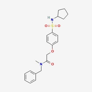 molecular formula C21H26N2O4S B7711921 N-benzyl-2-[4-(cyclopentylsulfamoyl)phenoxy]-N-methylacetamide 