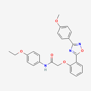 molecular formula C25H23N3O5 B7712020 N-(4-ethoxyphenyl)-2-{2-[3-(4-methoxyphenyl)-1,2,4-oxadiazol-5-yl]phenoxy}acetamide 