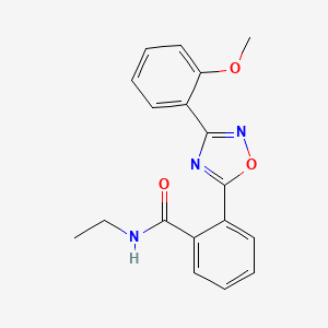 molecular formula C18H17N3O3 B7712086 N-ethyl-2-[3-(2-methoxyphenyl)-1,2,4-oxadiazol-5-yl]benzamide CAS No. 862483-96-3