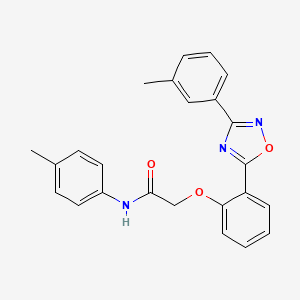 molecular formula C24H21N3O3 B7712134 N-(4-methylphenyl)-2-{2-[3-(3-methylphenyl)-1,2,4-oxadiazol-5-yl]phenoxy}acetamide 