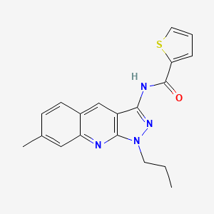 molecular formula C19H18N4OS B7712462 N-(7-methyl-1-propylpyrazolo[3,4-b]quinolin-3-yl)thiophene-2-carboxamide CAS No. 578760-04-0