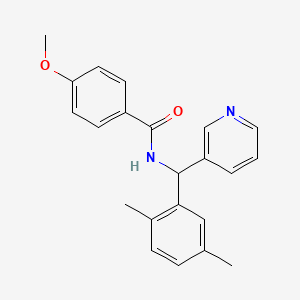 molecular formula C22H22N2O2 B7712469 N-[(2,5-dimethylphenyl)(pyridin-3-yl)methyl]-4-methoxybenzamide 