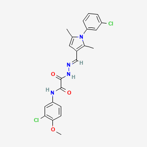 molecular formula C22H20Cl2N4O3 B7712480 N'-(3-chloro-4-methoxyphenyl)-N-methylethanediamide 