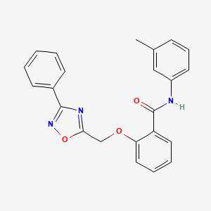 molecular formula C23H19N3O3 B7712538 N-(3-methylphenyl)-2-[(3-phenyl-1,2,4-oxadiazol-5-yl)methoxy]benzamide 