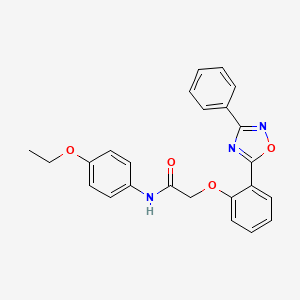 molecular formula C24H21N3O4 B7712663 N-(4-ethoxyphenyl)-2-[2-(3-phenyl-1,2,4-oxadiazol-5-yl)phenoxy]acetamide 