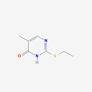 molecular formula C7H10N2OS B077127 2-(Ethylsulfanyl)-5-methylpyrimidin-4(3H)-one CAS No. 13480-95-0