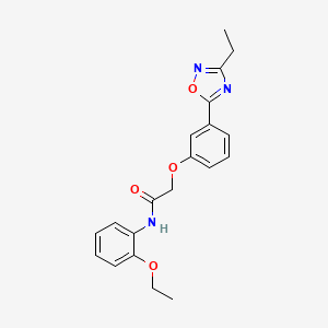 molecular formula C20H21N3O4 B7712851 N-(2-ethoxyphenyl)-2-[3-(3-ethyl-1,2,4-oxadiazol-5-yl)phenoxy]acetamide 