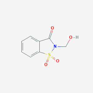 molecular formula C8H7NO4S B077129 2-(Hydroxymethyl)-1,2-benzisothiazol-3(2H)-one 1,1-dioxide CAS No. 13947-20-1