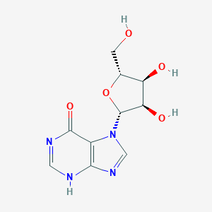 molecular formula C10H12N4O5 B077130 7-beta-Ribofuranosylhypoxanthine CAS No. 10280-01-0