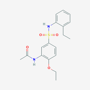 molecular formula C18H22N2O4S B7713258 N-{2-ethoxy-5-[(2-ethylphenyl)sulfamoyl]phenyl}acetamide 