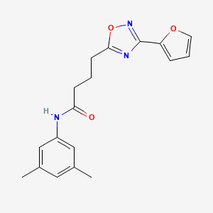 molecular formula C18H19N3O3 B7713325 N-(3,5-dimethylphenyl)-4-[3-(furan-2-yl)-1,2,4-oxadiazol-5-yl]butanamide 