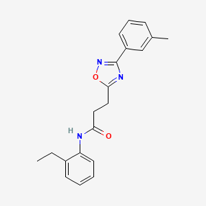 molecular formula C20H21N3O2 B7713417 N-(2-ethylphenyl)-3-[3-(3-methylphenyl)-1,2,4-oxadiazol-5-yl]propanamide 
