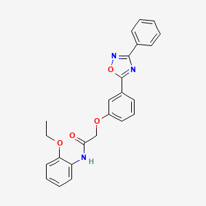 molecular formula C24H21N3O4 B7713424 N-(2-ethoxyphenyl)-2-[3-(3-phenyl-1,2,4-oxadiazol-5-yl)phenoxy]acetamide 