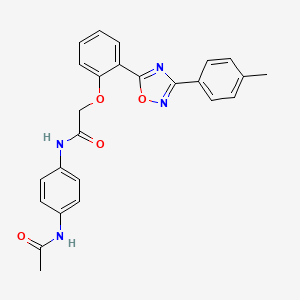 molecular formula C25H22N4O4 B7713634 N-(4-Acetamidophenyl)-2-{2-[3-(4-methylphenyl)-1,2,4-oxadiazol-5-YL]phenoxy}acetamide 