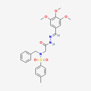 molecular formula C26H29N3O6S B7713845 N-BENZYL-4-METHYL-N-({N'-[(E)-(3,4,5-TRIMETHOXYPHENYL)METHYLIDENE]HYDRAZINECARBONYL}METHYL)BENZENE-1-SULFONAMIDE 
