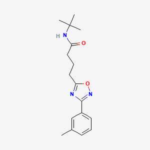 molecular formula C17H23N3O2 B7713879 N-tert-butyl-4-[3-(3-methylphenyl)-1,2,4-oxadiazol-5-yl]butanamide 