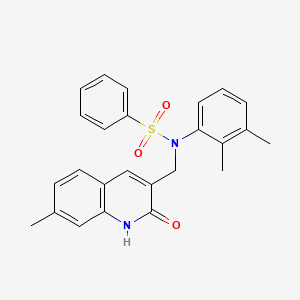molecular formula C25H24N2O3S B7713934 N-(2,3-dimethylphenyl)-N-[(2-hydroxy-7-methylquinolin-3-yl)methyl]benzenesulfonamide 