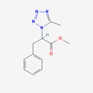 molecular formula C12H14N4O2 B7714034 Methyl 2-(5-methyltetrazol-1-yl)-3-phenylpropanoate 