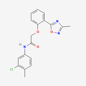 molecular formula C18H16ClN3O3 B7714040 N-(3-chloro-4-methylphenyl)-2-[2-(3-methyl-1,2,4-oxadiazol-5-yl)phenoxy]acetamide 