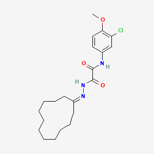molecular formula C21H30ClN3O3 B7714085 N-(3-chloro-4-methoxyphenyl)-N'-(cyclododecylideneamino)oxamide 