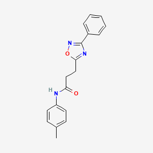 molecular formula C18H17N3O2 B7714128 N-(4-methylphenyl)-3-(3-phenyl-1,2,4-oxadiazol-5-yl)propanamide 