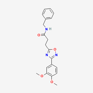 molecular formula C20H21N3O4 B7714138 N-benzyl-3-[3-(3,4-dimethoxyphenyl)-1,2,4-oxadiazol-5-yl]propanamide 