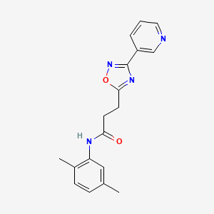 molecular formula C18H18N4O2 B7714319 N-(2,5-dimethylphenyl)-3-[3-(pyridin-3-yl)-1,2,4-oxadiazol-5-yl]propanamide 