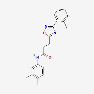 molecular formula C20H21N3O2 B7714526 N-(3,4-dimethylphenyl)-3-[3-(2-methylphenyl)-1,2,4-oxadiazol-5-yl]propanamide 