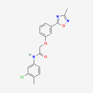 molecular formula C18H16ClN3O3 B7714590 N-(3-chloro-4-methylphenyl)-2-[3-(3-methyl-1,2,4-oxadiazol-5-yl)phenoxy]acetamide 