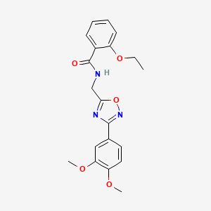 molecular formula C20H21N3O5 B7714611 N-[[3-(3,4-dimethoxyphenyl)-1,2,4-oxadiazol-5-yl]methyl]-2-ethoxybenzamide 