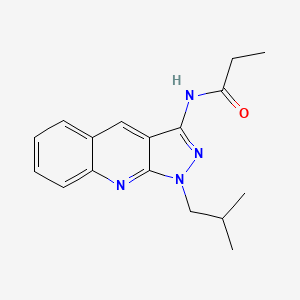 molecular formula C17H20N4O B7714655 N-[1-(2-methylpropyl)pyrazolo[3,4-b]quinolin-3-yl]propanamide 