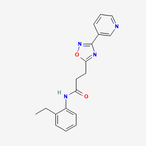 molecular formula C18H18N4O2 B7714690 N-(2-Ethylphenyl)-3-[3-(pyridin-3-YL)-1,2,4-oxadiazol-5-YL]propanamide 